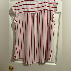 Pink and white blouse